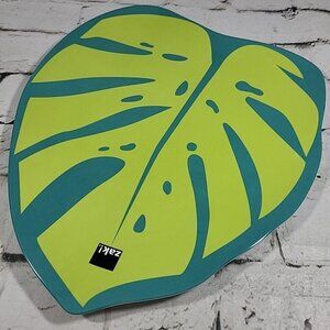 Zak Designs Melamine Serving Tray‎ Tropical Monstera Leaf Shaped Summer NWT